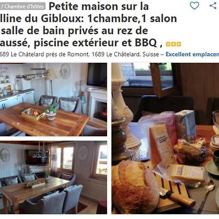 Petite Maison Sur La Colline Du Gibloux: 1Chambre,1 Salon Et Salle De Bain Prives Au Rez De Chausse, Piscine Exterieur Et Bbq , Le Châtelard-Montreux Eksteriør bilde